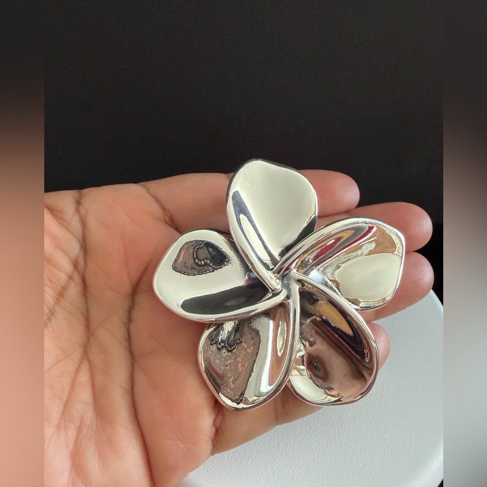 Huge Taxco Sterling Silver 925 Flower Pendant (only) - Picture 7 of 10